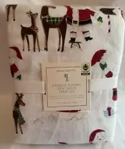 Pottery Barn Kids ~JOLLY SANTA~ *FULL* Flannel SHEETS ~CHRISTMAS~ Rudolph TOYS