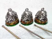 (As Is) 3 Welforth CH#357 Fine Pewter Enamel Monkey Candle Snuffers