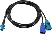 VGOL 1Pc Car GPS Antenna Adapter 1 Fakra Male to 2 Female Adapter Cable Z Type Male to Z Female to C Female Car Radio Cable Compatible with Audi