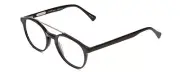 Calabria Ernest 4826 Round Reading Glasses +7.00 Shiny Black Men Women