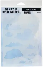 Brett Weldele Stencils 6.5"X4.5"-Clouds BWS-9