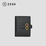 ZESH/澤尚 INFINITY 短卡包 女式零錢包 簡約真皮拼色證件卡片夾
