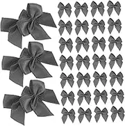 TOBBOMEY Crafting Accessories 200pcs Mini Bow Hair Accessories Polyester Bows Charms Ribbons for Hair and Clothing