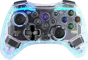 Wireless Controller for iPhone, Megadream MFi RGB Transparent Mobile Game Gamepad Joystick with Turbo Function for iOS/Android/PC, for iPhone13/12Pro Max, Samsung, Nokia, OPPO, Google, Direct Play