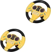 WHAMVOX 2pcs Children's Toy Steering Wheel Steering Wheel Toy Simulated Steering Wheel Car Seat Toys Children Steering Wheel Steering Wheel for Playground Steering Wheel Abs