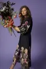 New! Charming GORMAN “Iris” Black Long Dress - size 14