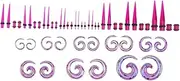 [Holibanna] 52pcs Fashion Ear Jewelry Set Creative Snail Spiral Cone Stretcher for