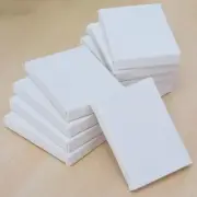 10Pcs Blank White Mini Small Stretched Artist Canvas Art Board Acrylic Oil Paint