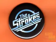 One 2.25" round The Strokes fridge/locker magnet band logo alt