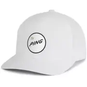 New Ping Gutty Cap White Adjustable Snapback Hat/Cap