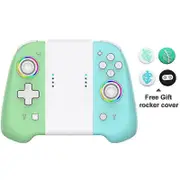 Wireless Joypad Controller L/R For Nintendo Switch / OLED Lite Automatic Wake-up Gamepad Joysticks Con Crossing Six-axis green
