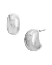 Savvy Cie Silver Plated Button Studs