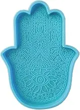 MYhose Mould Khamsah Hamsa Hand Coaster Epoxy Resin Silicone Mould Fatima Hand Rest Resin Mould 4#