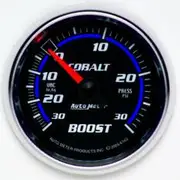 Autometer Cobalt Boost/Vacuum Gauge Mechanical - 10 Feet, 30 inHg/30 PSI, 2 1/16 Inch, AU6103
