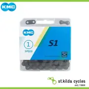 KMC Bike Chain - S1 - Single Speed - 1/2 X 1/8 X 112L S1 - Brown