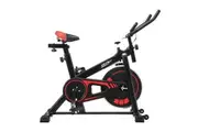 Genki Exercise Bike Spin Stationary Bicycle Gym Indoor Cycling Trainer Home Workout Pedal Exerciser Training Machine with Adjustable Belt Drive