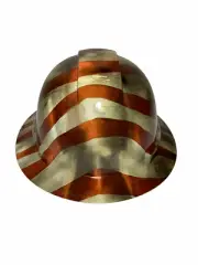 CUSTOM HYDRO DIPPED Hard Hat Ridgeline Full Brim Patriotic Stripes