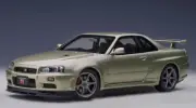 for AUTOART for Nissan for Skyline for GT-R for R34 for V-Spec II Jade 1:18 car