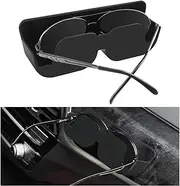 Sylvil Sunglasses Holders for Car Dashboard, Self Adhesive Auto Eyeglass Storage Case with Semi-Open Design, Universal Vehicle Sunglass Holder Seat Organizer Box, Car Accessories (Black)