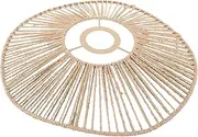 jojofuny Rattan Lamp Shade Retro Wicker Leaf Shaped Pendant Lamp Cover E27 Farmhouse Light Fixture Weaving Light Shade for Home Restaurant Cafe