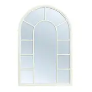 Isabella Arched Iron Indoor Outdoor Mirror White 76 cm - SML