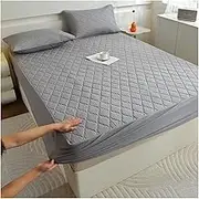 Waterproof Mattress Protector Pad Queen King Twin XL Machine, Breathable Mattress Covers Topper with Deep Pockets, Washable Bed Cover All-Season Use(Color 1,1PC 90x200cm)