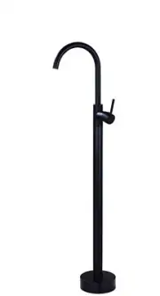 Floor Mounted Bath Tub Filler Faucet Brass Mixer Water Tall Taps Matte Black