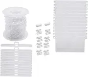 GRIRIW 1 Set Vertical Blind Bottom Weights and Chain Connectors Easy Install Blind Repair Kit for Window Curtains Living Bedroom and More