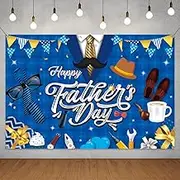 Happy Father Day Backdrop Decoration- Father Day Large Blue Shirt Background Backdrops Banner for Father Party Photo Booth Prop Supplies(Backdrop)