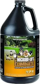 Outdoor Dog Cat Odor & Stain Remover Spray – Eliminate Poop Pee Smell & Clean Urine Markings on Artificial Grass, Astroturf, Deck, Lawn, Runs – Solution Cleans & Disinfects Naturally, Safely at Home