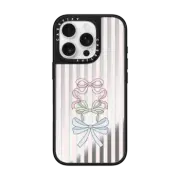 iPhone 16 Pro Mirror Case MagSafe Compatible Ribbons & Stripes Petite