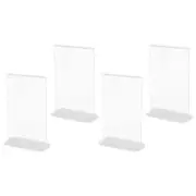 4 Pcs Display Rack Desktop Menu Storage Picture Holders for Tables