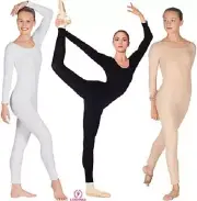 Eurotard Plus Size Microfiber Long Sleeve Unitard, Style 4429 Size S, XL, 2X, 3X