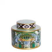 Belle Akira Porcelain Wide Storage Jar w/ Lid Tabletop Home Decor Round 20x17cm