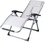 Zero Gravity Lounge Chair, Zero Gravity Chair Folding Recliners Folding Recliner Lounge Chair Portable Easy Folding Multi-Angle Adjustment for Indoor and Outdoor Bearing 200 kg Gray Lounge Chair