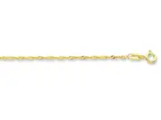Bevilles Singapore Necklace 9ct Yellow Gold 40cm