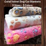 Dog Cat Blankets, Softest Coral Velvet Fabric