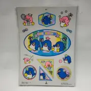 Vintage Sanrio 1984 Tuxedo Sam Static Sticker Sheet New Old Stock Japan