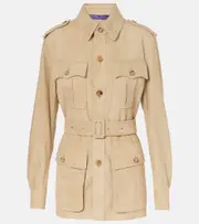[Ralph Lauren Collection] Ralph Lauren Collection Gabbie suede field jacket AU 14 beige