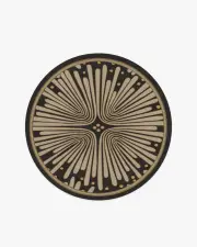 185' Round | Machine Washable Runner Rug | Kid & Pet Friendly | Indoor Rug | Jonathan Adler Gatsby Black & Gold Rug | Ruggable