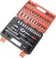 SEWACC 1 Set Ratcheting Wrench and Socket Tool Kit with Storage Case Automotive Repair for Efficient Repairs and Maintenance Durable Construction and Organized Design