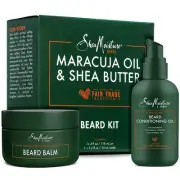 SheaMoisture Beard Oil & Beard Balm - Beard Kit for Men w/Maracuja & Fair Trade