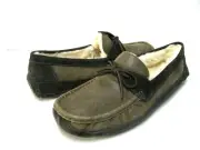 UGG BYRON MEN SLIPPERS SUEDE BOMBER JACKET CHOCOLATE US 8 /UK 7 /EU 41 /JP 26