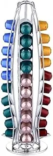 Coffee Capsule Holder - 40 Pod Capacity Rotatable Coffee Pod Stand, Space-Saving Coffee Capsule Storage Rack, Compatible with Nespresso OriginalLine Capsules