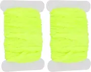 uxcell Chenille Fly Tying Total 10 M, 2 Pack Rayon Chenille Fly Tying Materials Line Fly Thread Supplies for Making Fishing Hook Jig Making Fly Patterns Fly Fishing, Yellow
