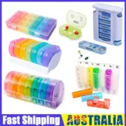 Weekly Pill Box 7 Day AM PM Medicine Storage Organizer Travel Dispenser Case