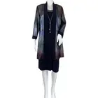 R&M Richards Women's Set 2 Piece Shimmer Jacket Metallic Foil Dress Sz 16