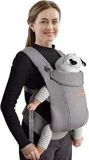 CUBY Upgrade Zipper Belt Ergonomic Baby Carrier Size Wraps Carrier 3D Air Mesh Adjustable Head Neck Support Newborn Toddler Carriers Front Backpack Easy-to-Use Up to Aged 3 Years 44LBS
