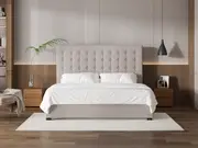 My Style Buttoned Headboard & Standard Base - Super King / Haze / Standard Base