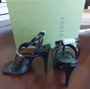 GUCCI Authentic Horse-bit Black Heels Size 35 BRAND NEW! Never Worn!